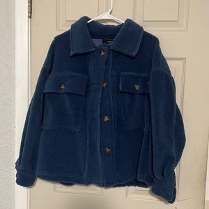 Forever 21 sherpa button up jacket